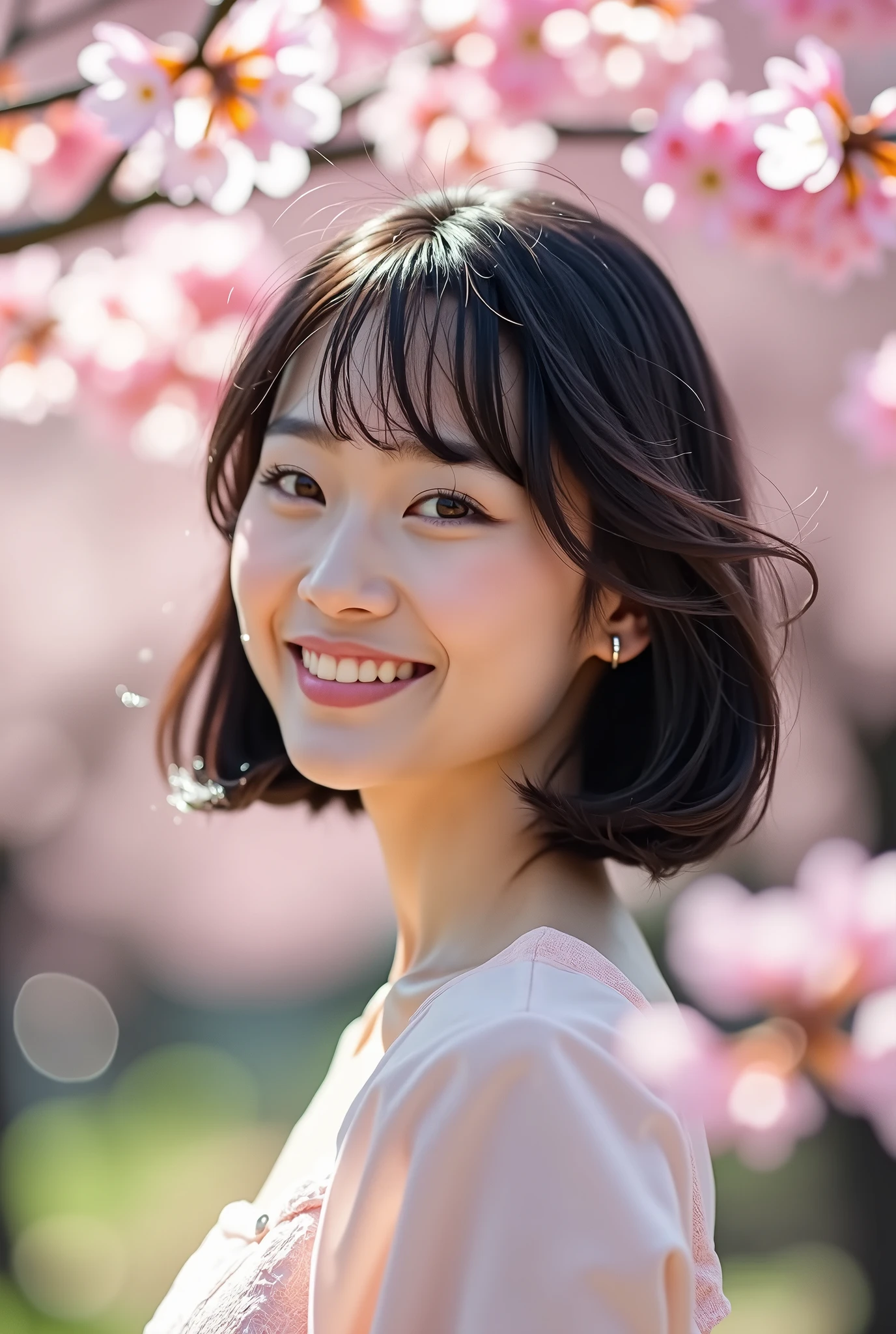26 years old Japanese woman bust up short