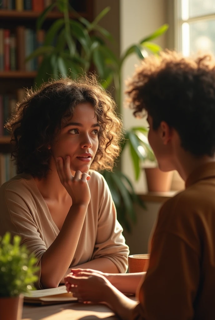 photo of listening to another person