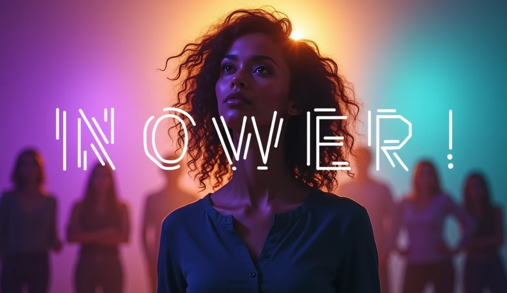 {
"prompt": "Create a YouTube thumbnail titled '5 Rules to Unleash Your Power as an Introvert.' The design features a confident person standing in the center with a subtle half-smile, looking slightly upward, emanating a golden glow of empowerment. The background is a vibrant mix of Royal Purple (#6f42c1) and Turquoise (#1abc9c), with shadows creating depth. Use bold, minimal text reading 'Unleash Your Power!' in the Bebas Neue font, in white (#FFFFFF) with a subtle shadow. The person's face should be a close-up, capturing emotional intensity, with the spotlight emphasizing them while blurred, indistinct crowd silhouettes remain in the background. The entire image should be in HD quality with a clean, professional finish."
}