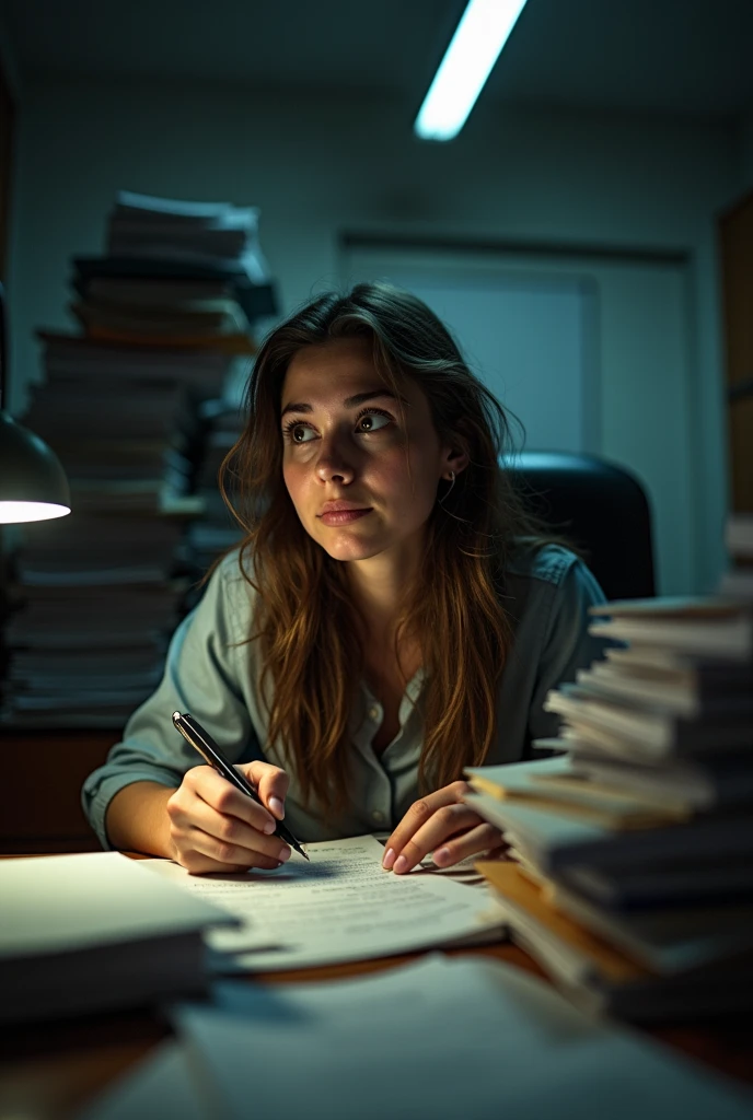 Image of a person at work crying calling out to God