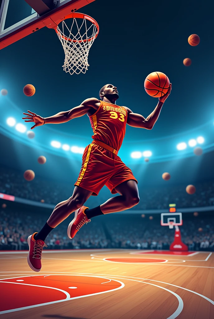 Logo for basketball court , on closed court