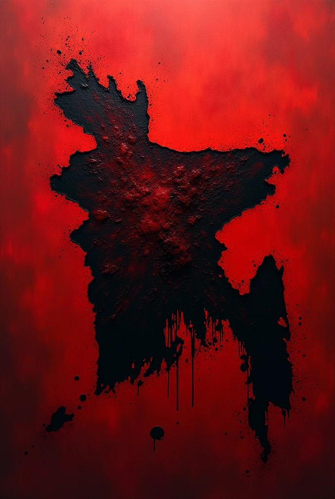 Blood stained Bangladesh map.
Background picture is blood