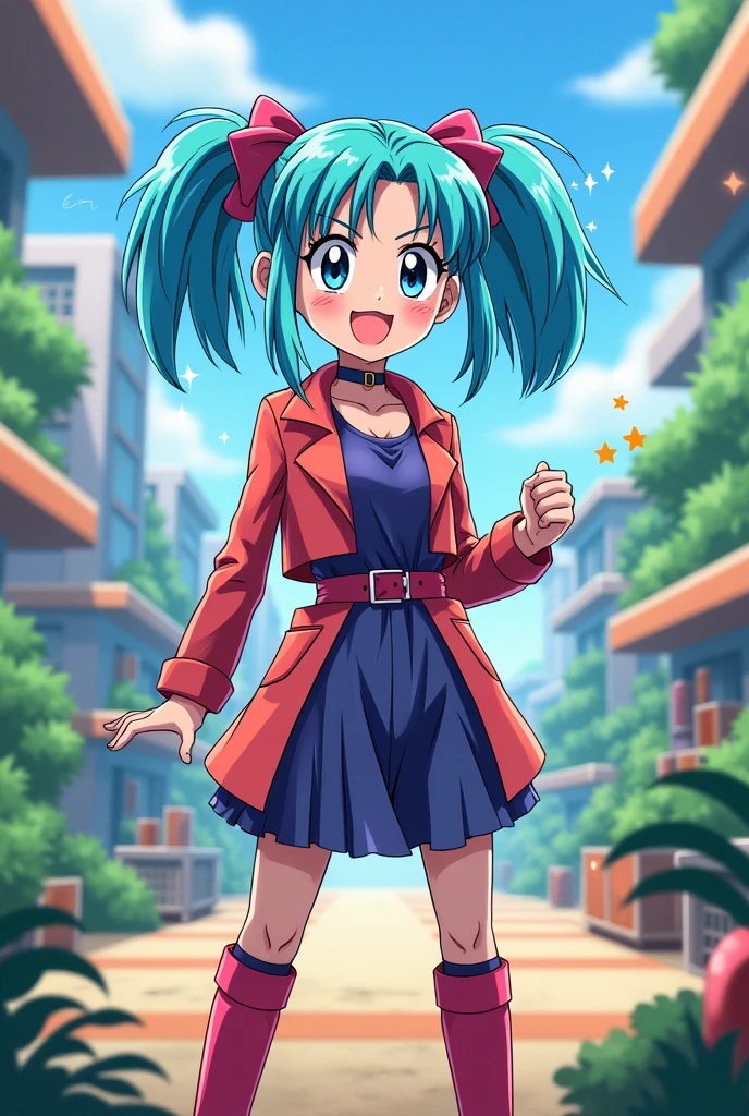 Bulma showing her tits
