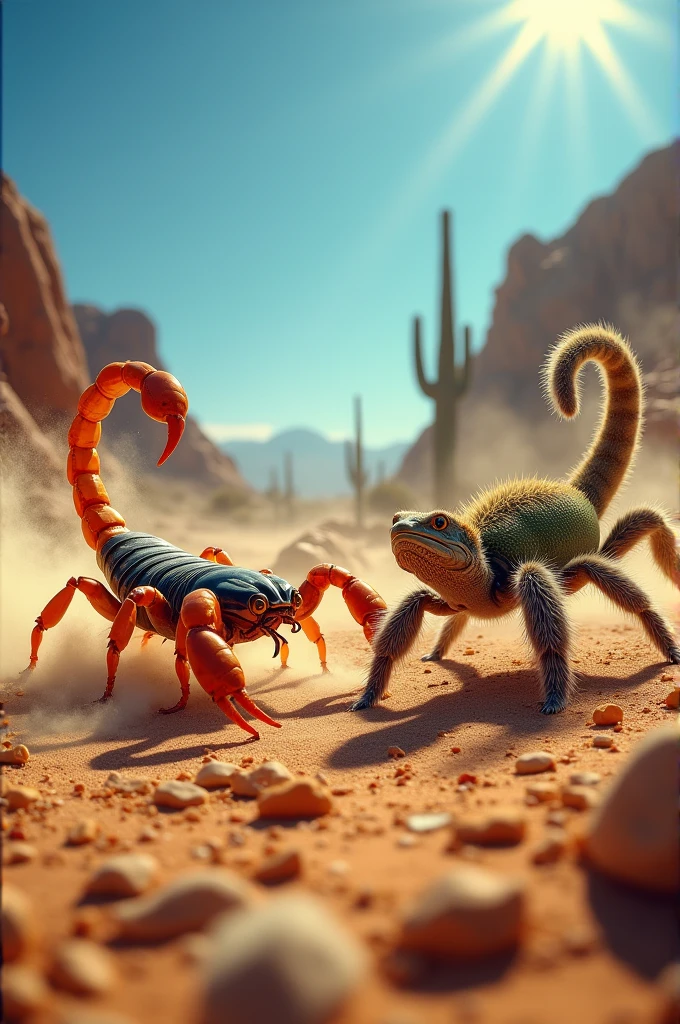 Scorpion vs tarantulas vs lizard