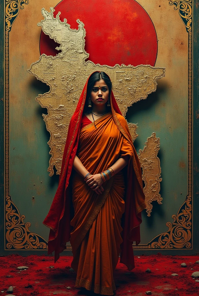 Bangladesh map.
Background picture is blood