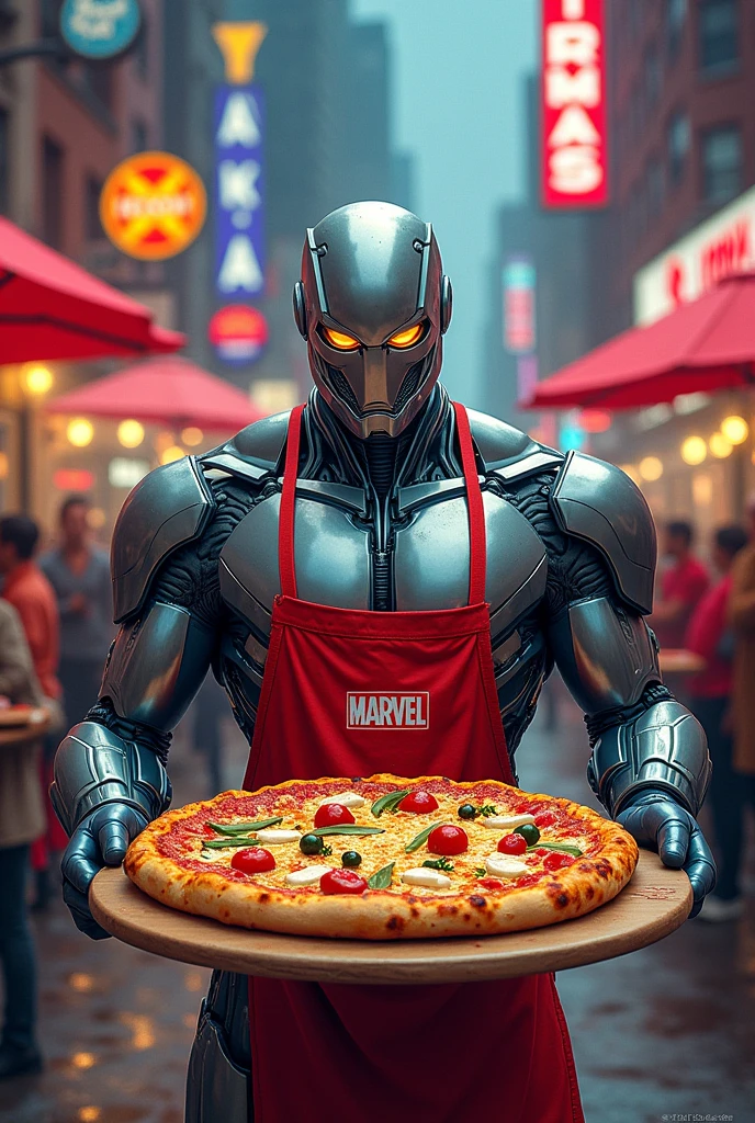 Dans le film Avengers, Ultron vend des pizzas.