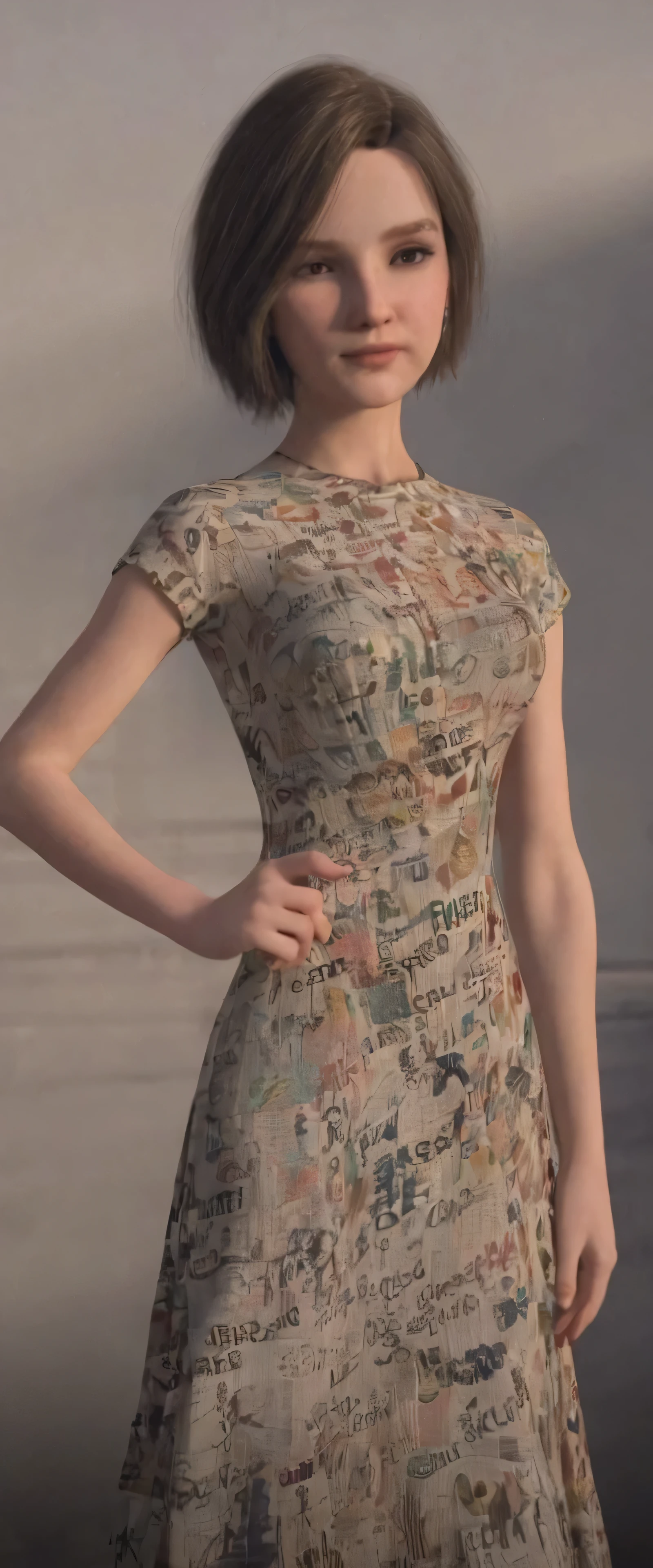 girl in evening dress