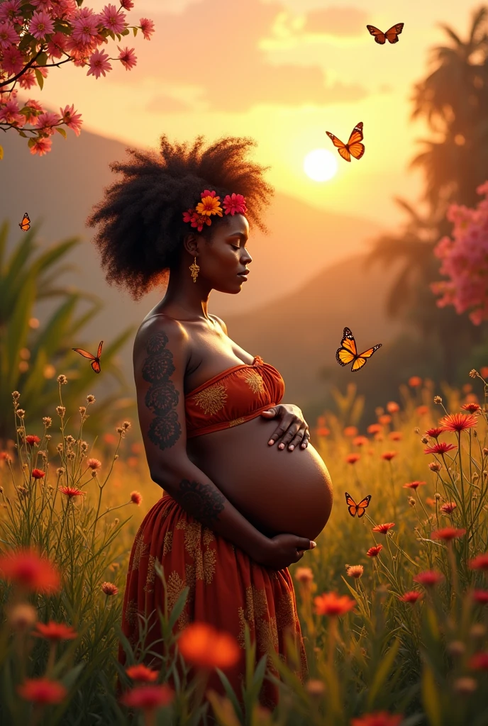 african woman pregnant