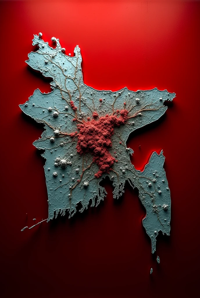 Bangladesh map.
Background picture is blood