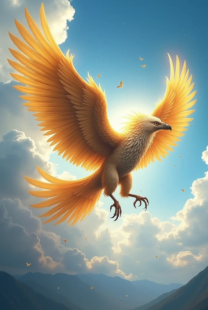 Garuda floating in the air