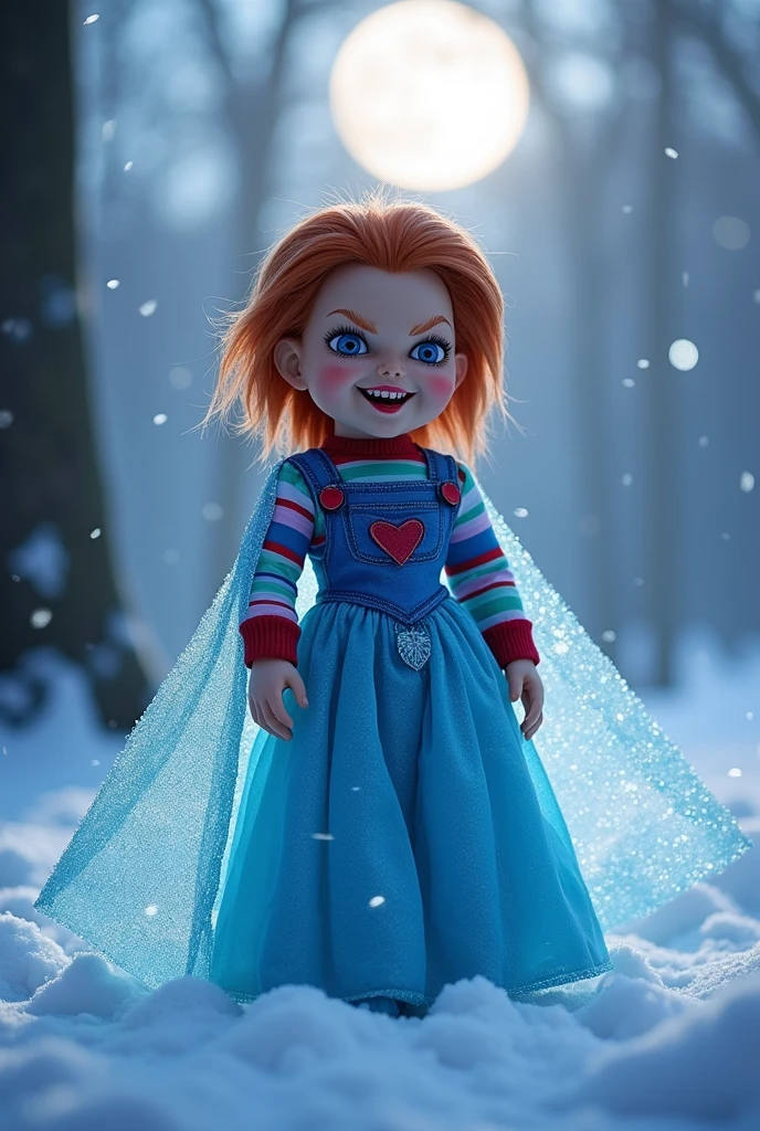 Chucky dressed as Elsa from frozen
