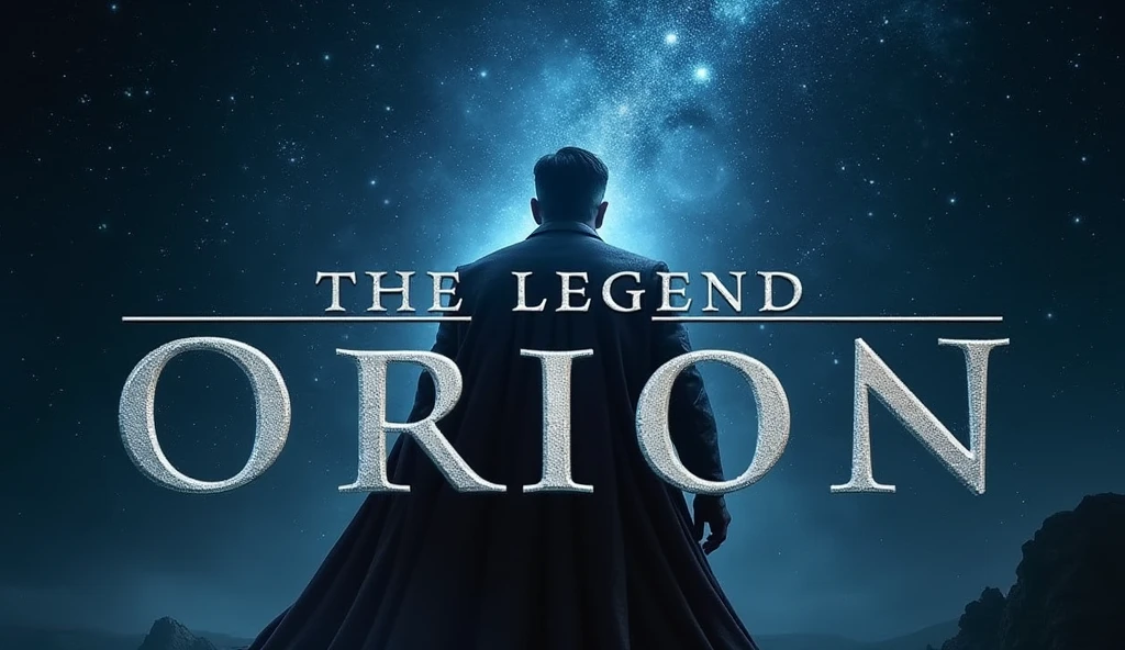  "prompt": "A YouTube thumbnail featuring a hero-like figure standing tall against a backdrop of deep space blues and blacks with glowing stars. The character has a determined expression, with their eyes looking upward towards the sky. The background features the Orion constellation subtly visible among the stars. The text 'The Legend Orion' is in bold, metallic silver font. A soft glow or aura surrounds the character, adding to the epic feel of the image."