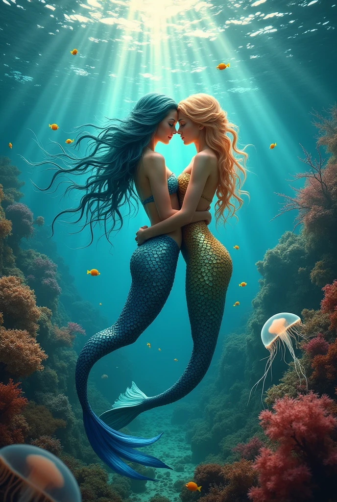 Romantic setting under the sea