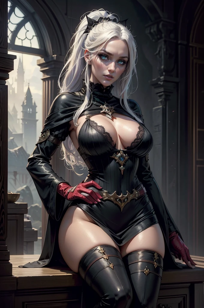streaked hair, black hairband,half gloves,hair ribbon, (virgin killer sweater:1.28), lady,mature female, cowboy shot, highres,official art,original,masterpiece,best quality, (huge breasts),A beautiful redhead with a ponytail, in elegant black boots, elegant, beautiful female red coat, red painted nails, blue eyes, Beautiful woman, forest, 4K, sitting,a close up of a 4 girls ,pink hair , big booobs , shadowbringers cinematic, 4 k detail fantasy, a beautiful fantasy empress, game cg, xianxia fantasy, xianxia hero, 2. 5 d cgi anime fantasy artwork, cinematic goddess close shot, ruan jia and artgerm, wow 4 k detail fantasy, hyperdetailed fantasy character,a close up of a person a black shirt and , gothic maiden girl, artwork the style of , 1 7 - year - old goth girl, wednesday addams, mona lisa as a goth girl, girl a black dress, style, with black , style, the art style of,Ultra high resolution,best quality, Sexy, beautiful, charm,big breast .,Good quality, 2D, mature woman, only 1woman, gorgeous face, white skin, huge , beautiful, red lips, eyeshadow, eyeliner, arlecchino from genshin impact, white hair, short hair, red eyes, black pants, white coat, black gloves,Best Quality, Masterpiece, Ultra High Resolution, (Realism: 1.4), (High Detail Skin: 1.2), (Seductive Smile: 0.8), Super Detailed, Colorful, Extremely Detailed and Beautiful Background, Blush, Acura, Star Pupil, on_body, Tyndall Effect, Realistic, Shadow Room, Light Edge, Two-tone Lighting, 8K UHD, SLR, Soft Light, High Quality, Volumetric Lighting, Photo, High Resolution, 4K, 8K, Background Blur, A Beautiful Woman Holding a Bowl of Medicine,Rias Gremory dressed as an angel, angel costume, angel costume, Alas, angel wings, White dress, sunny sky, Halo, looking at the viewer,a photo of granuaile roxelana, a beautiful 24 year old woman, 1.90 meters tall, very short light blonde hair, emerald green eyes, wearing a black religious robe with silver details, detailed face, beautiful detailed eyes, beautiful detailed
