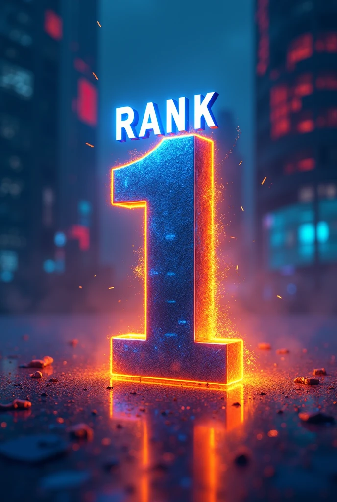 Use the number "1" as the central element, styled in a bold and creative way.
Incorporate "RANK" and " CGL - 2025" around the number, using a smaller font size