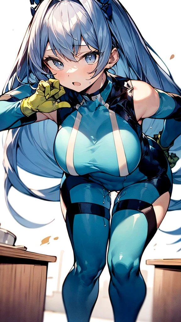 Nejirehadu, Nejire Wave, blue eyes, Blue Hair, Long Hair,
壊す blue Bodysuits, Bodysuits, Drill Hair, gloves, green Bodysuits, multicolored Bodysuits, Colorful clothes, yellow gloves,
((壊す full body)),
Break the white background，From below破る，Looking down，Lower your gaze，
Breaking Dynamic Shots，Kung Fu Pose，Highest quality, High resolution, unity 8k wallpaper, (shape:0.8), (美しくてfine grain:1.6), Highly detailed face, Perfect Sentence, Detailed CG, (Perfect hands, Perfect Anatomy),Thick thighs,Beautiful Eyes, Beautiful background, Beautiful and exquisite body,fine grain,classroom,Table Sex,Groin friction,Masturbation,A puddle of pussy juice,From below,Moaning,Open your mouth,arm_support,(Leaning forward:1.5),