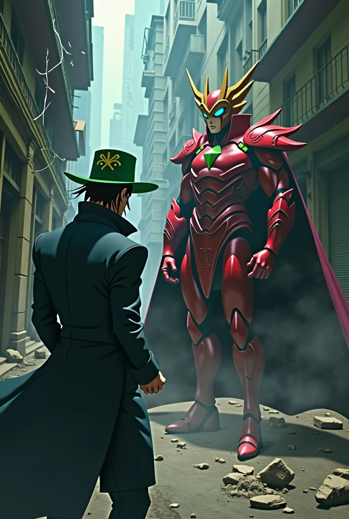 Jotaro Kujo and Diavolo fighting