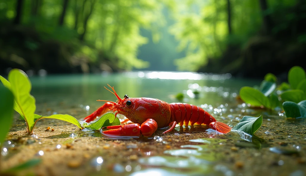 A lobster lays 500 eggs in the river.