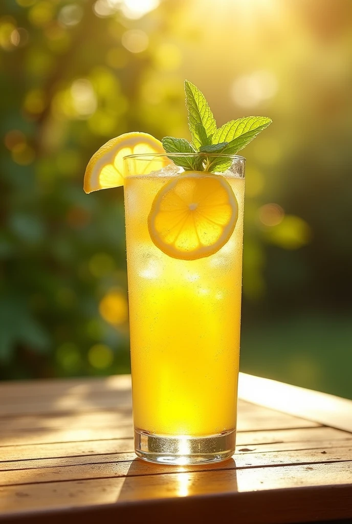 One glass lemon juice create image