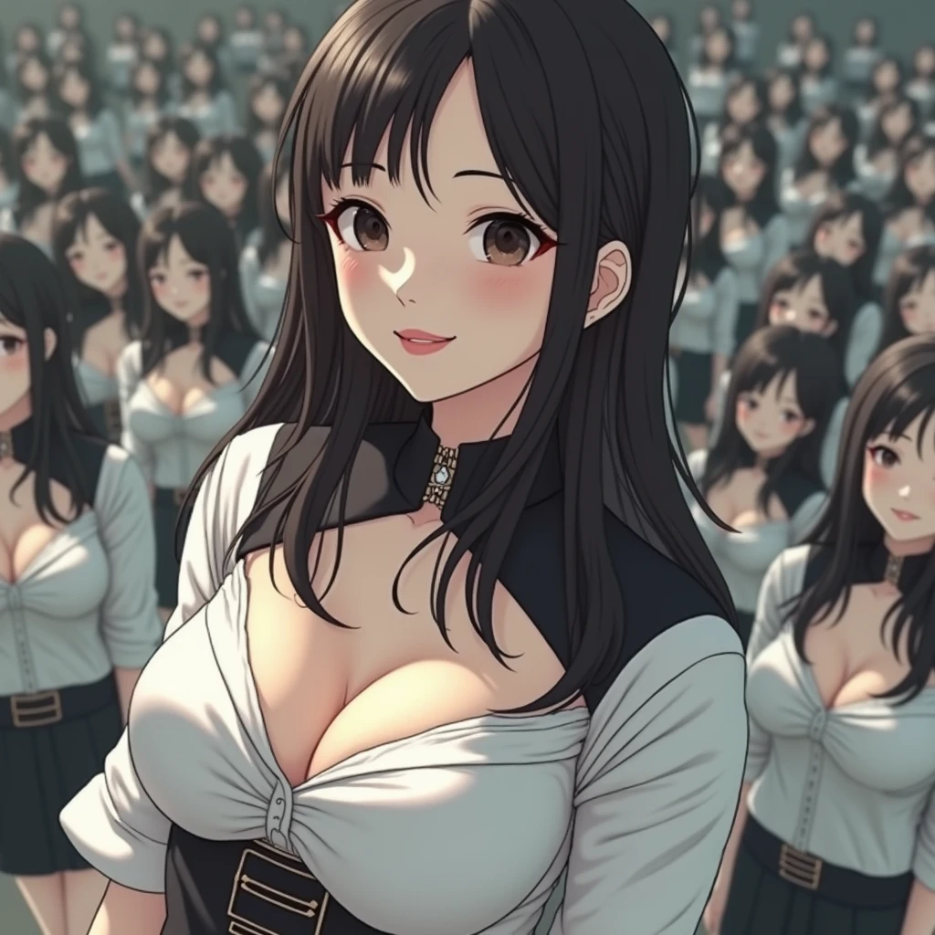 [Japanese Clone girls=Myself], [Perfect Clone girls Raw Photography Art], (16K, Highest quality, Ultra-high resolution, ((Unrealistic, Unprecedented sight, ((A World of Myself Proliferation)), Ultra-realistic))), (Japanese, woman, 26-year-old), (((((Small face, (((((Thick black hair, Semi-long hair)))))))))), ((Very beautiful detailed girls, Accurate body structure, Very detailed body)), (((Big Breasts, Large, swelling breasts))), (((White shirt, Big Breasts強調, I can see the cleavage, Black Mini Skirt))), ((Dark Eyes, Mature face, Cute Smile, A gentle gaze)), (((((Happy laughter))))), (((((Very detailed, 1girl-1,000,000,000,000,000,000,000,000,000,000,000,000,000cloning girls))))), (((((A very detailed and precise description of the doppelganger, Perfectly the same girl, The exact same smile, Perfect same hair, Perfect same clothes, Exactly the same height, 完璧な同じLarge, swelling breasts))))), (((((Myself only))))), (((Perfect description, Filling the Earth 1,000,000,000,000,000,000,000,000,000,000,000,000,000cloning girls-1,000,000,000,000,000,000,000,000,000,000,000,000,000^100,000,000cloning girlsのMyself, 異次元のSuper dense, Super denseの中心に広くフォーカス, I&#39;m happy to be surrounded by countless versions of myself, I want to drown in love with countless versions of myself., I want to be drowned in love with countless versions of myself around me., Holding hands, hug, hug, kiss, Touching breasts))), (((Very detailed, Extremely crowded, Super dense, Super crowded))), ((Bright and soft light)), ((((((((Very detailed and clear hyper-perspective drawing)))))))), (((Subject depth zero))), A bird's-eye view, Everyone is sexy