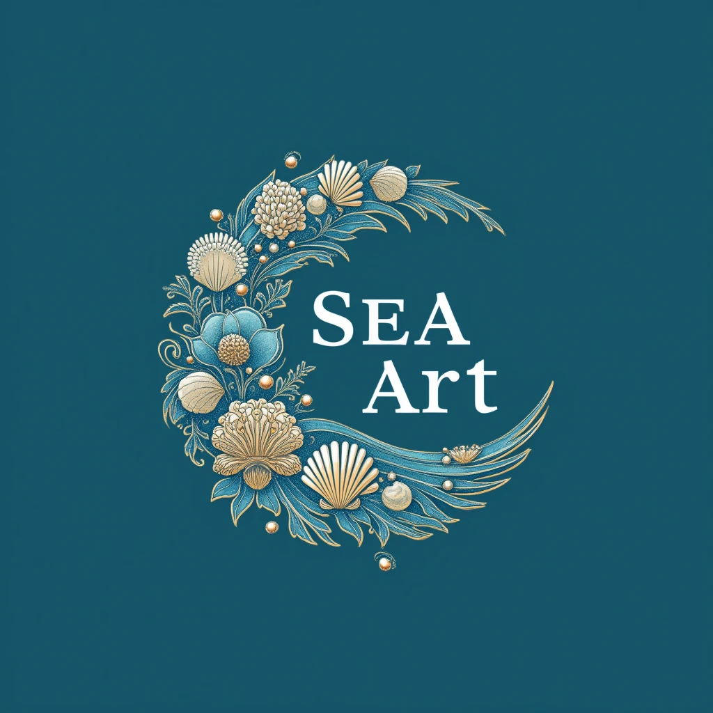 Creating a Luxury Cosmetics Logo，The name is"Sea Art"