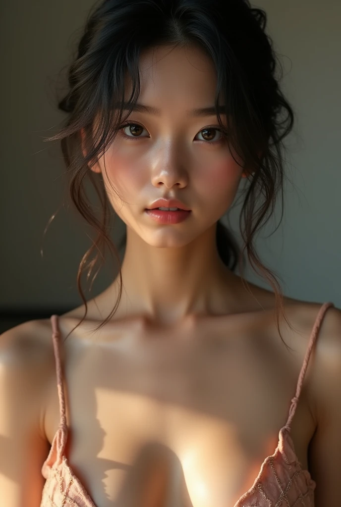 Realな写真、18 years old、Of Japanese、NUDE、naked、Detailed chest、Detailed face and body、Natural lighting、High resolution、Photorealistic、(Highest quality、8k、High resolution、masterpiece:1.2)、Super detailed、(Real、Photorealistic、Photorealistic:1.37)、Realな肌の質感、Detailed eyes and lips、Beautifully detailed face、Long eyelashes、Smooth Skin、Natural body shape