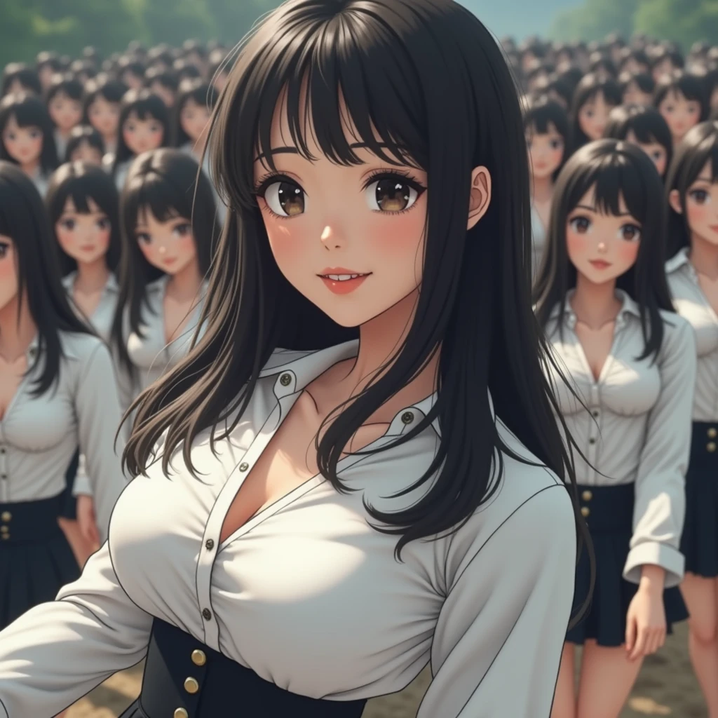 [Japanese Clone girls=Myself], [Perfect Clone girls Raw Photography Art], (16K, Highest quality, Ultra-high resolution, ((Unrealistic, Unprecedented sight, ((A World of Myself Proliferation)), Ultra-realistic))), (Japanese, woman, 26-year-old), (((((Small face, (((((Thick black hair, Semi-long hair)))))))))), ((Very beautiful detailed girls, Accurate body structure, Very detailed body)), (((Big Breasts, Large, swelling breasts))), (((White shirt, Big Breasts強調, I can see the cleavage, Black Mini Skirt))), ((Dark Eyes, Mature face, Cute Smile, A gentle gaze)), (((((Happy laughter))))), (((((Very detailed, 1girl-1,000,000,000,000,000,000,000,000,000,000,000,000,000cloning girls))))), (((((A very detailed and precise description of the doppelganger, Perfectly the same girl, The exact same smile, Perfect same hair, Perfect same clothes, Exactly the same height, 完璧な同じLarge, swelling breasts))))), (((((Myself only))))), (((Perfect description, Filling the Earth 1,000,000,000,000,000,000,000,000,000,000,000,000,000cloning girls-1,000,000,000,000,000,000,000,000,000,000,000,000,000^100,000,000cloning girlsのMyself, 異次元のSuper dense, Super denseの中心に広くフォーカス, I&#39;m happy to be surrounded by countless versions of myself, I want to drown in love with countless versions of myself., I want to be drowned in love with countless versions of myself around me., Holding hands, hug, hug, kiss, Touching breasts))), (((Very detailed, Extremely crowded, Super dense, Super crowded))), ((Bright and soft light)), ((((((((Very detailed and clear hyper-perspective drawing)))))))), (((Subject depth zero))), A bird's-eye view, Everyone is sexy