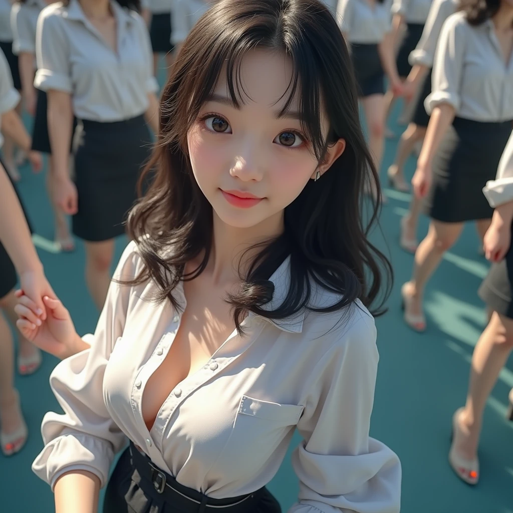 [Japanese Clone girls=Myself], [Perfect Clone girls Raw Photography Art], (16K, Highest quality, Ultra-high resolution, ((Unrealistic, Unprecedented sight, ((A World of Myself Proliferation)), Ultra-realistic))), (Japanese, woman, 26-year-old), (((((Small face, (((((Thick black hair, Semi-long hair)))))))))), ((Very beautiful detailed girls, Accurate body structure, とても詳細なSuper big breastsボディ)), (((Super big breasts, Large, swelling breasts))), (((White shirt, Big breasts emphasis, I can see the cleavage, Black Mini Skirt))), ((Dark Eyes, Mature face, Cute Smile, A gentle gaze)), (((((Happy laughter))))), (((((Very detailed, 1girl-1,000,000,000,000,000,000,000,000,000,000,000,000,000cloning girls))))), (((((A very detailed and precise description of the doppelganger, Perfectly the same girl, The exact same smile, Perfect same hair, Perfect same clothes, Exactly the same height, 完璧な同じLarge, swelling breasts))))), (((((Myself only))))), (((Perfect description, Filling the Earth 1,000,000,000,000,000,000,000,000,000,000,000,000,000cloning girls-1,000,000,000,000,000,000,000,000,000,000,000,000,000^100,000,000cloning girlsのMyself, 異次元のSuper dense, Super denseの中心に広くフォーカス, I&#39;m happy to be surrounded by countless versions of myself, I want to drown in love with countless versions of myself., I want to be drowned in love with countless versions of myself around me., Holding hands, hug, hug, kiss, Touching breasts))), (((Very detailed, Extremely crowded, Super dense, Super crowded))), ((Bright and soft light)), ((((((((Very detailed and clear hyper-perspective drawing)))))))), (((Subject depth zero))), view, Everyone is sexy