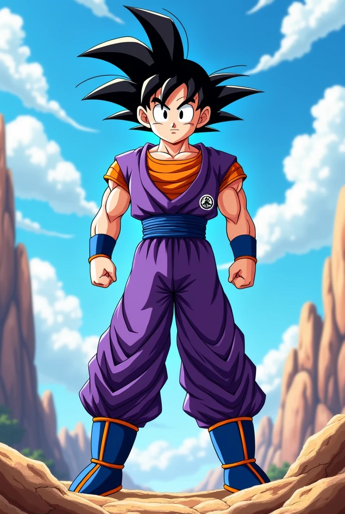 Gohan from front His suit is purple.