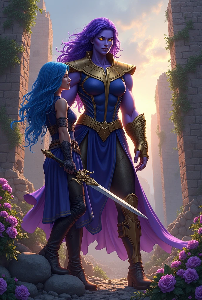 Thanos is a woman. She has a daughter.