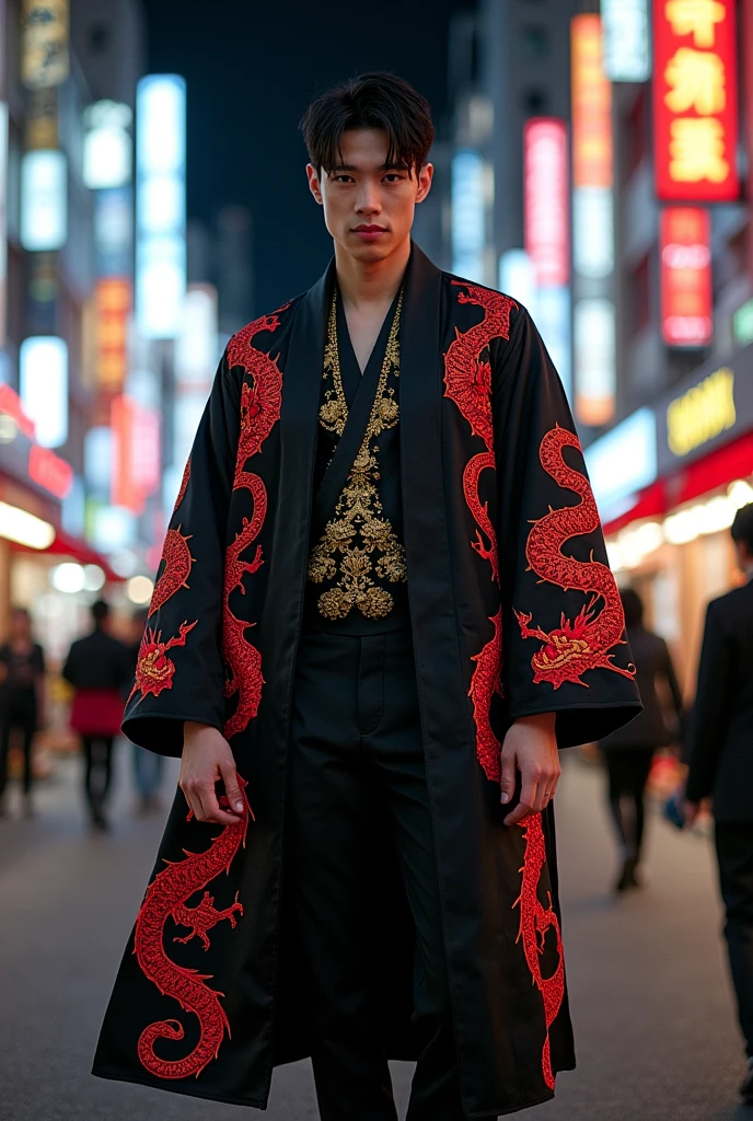 A striking and unique men&#39;s outfit inspired by Yakuza characters 0