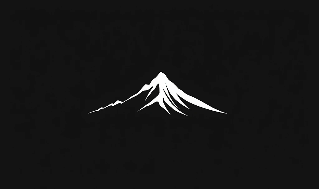 Roraima mountain logo in white with black background 