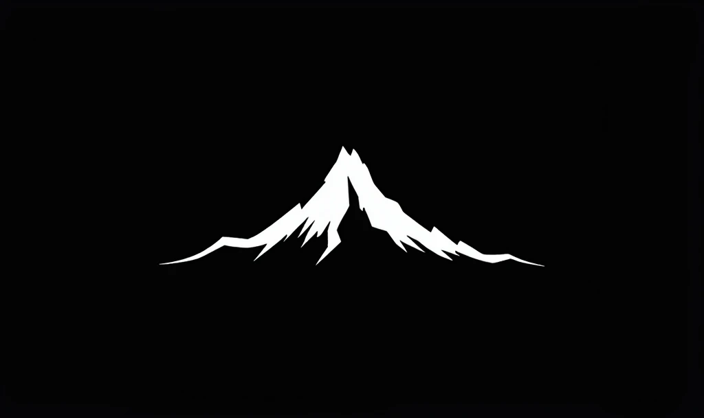 Roraima mountain logo in white with black background