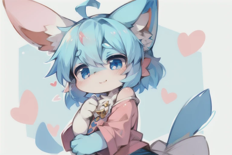 pink,Blue ears,high quality,cute