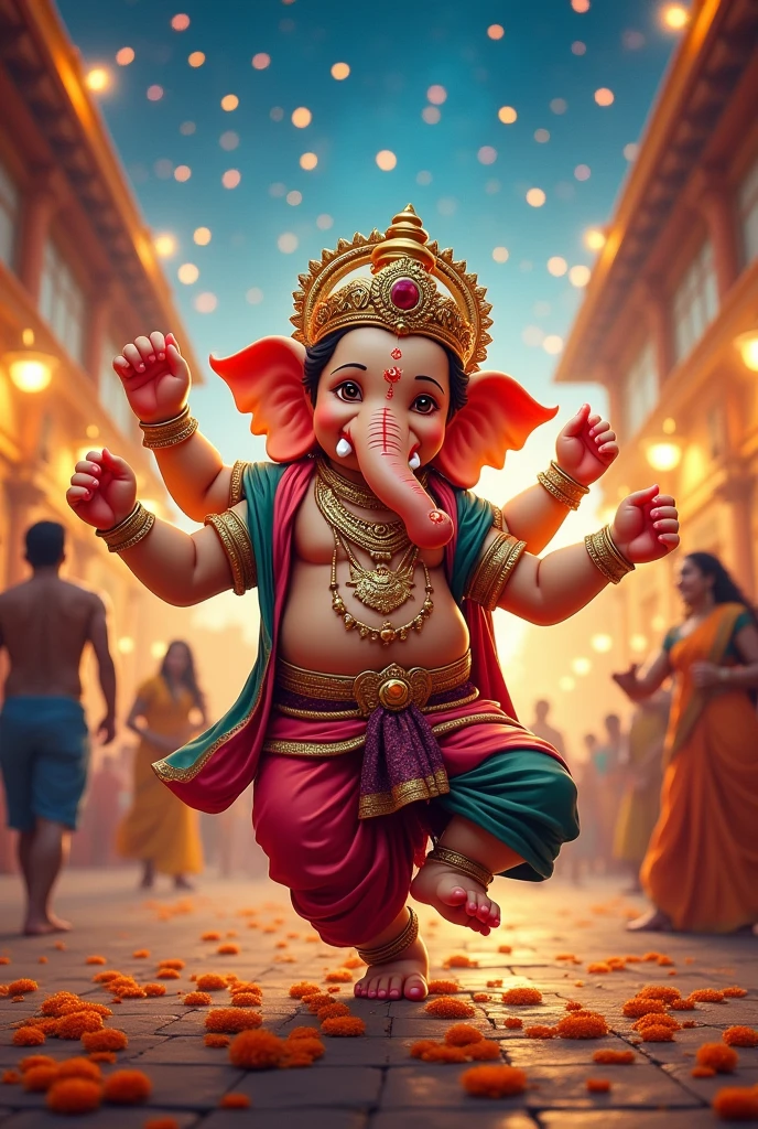 Create dancing ganeshji