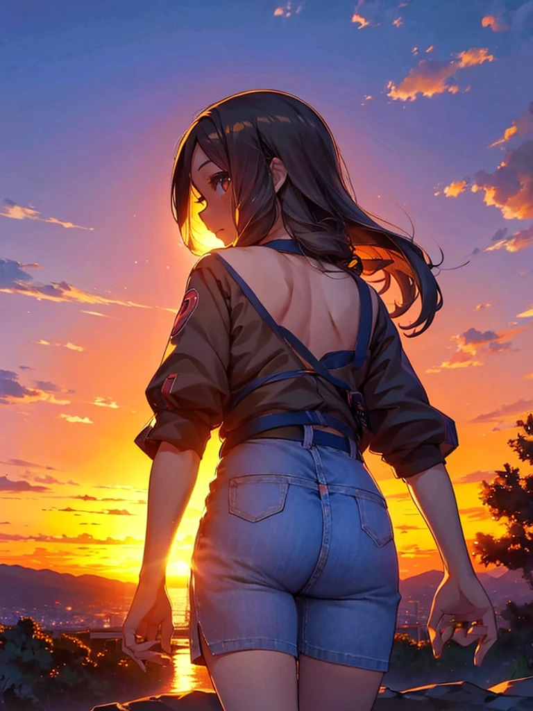 Skyline, sunset, Silhouette against a cloud background, meditation. Watching the beautiful sunset, sunset時に, sunset時, sunsetとともに, In the sunset, Nice views, Sunset view, With the sunset, sunset時に, During Golden Hour, looking sunset時に, Sunset in the background, Watching the sunset,