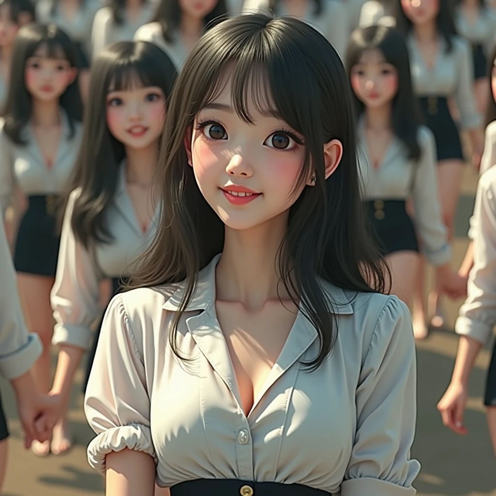 [Japanese Clone girls=Myself], [Perfect Clone girls Raw Photography Art], (16K, Highest quality, Ultra-high resolution, ((Unrealistic, Unprecedented sight, ((A World of Myself Proliferation)), Ultra-realistic))), (Japanese, woman, 26-year-old), (((((Small face, (((((Thick black hair, Semi-long hair)))))))))), ((Very beautiful detailed girls, Accurate body structure, Very detailed body)), (((Big Breasts, Large, swelling breasts))), (((White shirt, Big Breasts強調, I can see the cleavage, Black Mini Skirt))), ((Dark Eyes, Mature face, Cute Smile, A gentle gaze)), (((((Happy laughter))))), (((((Very detailed, 1girl-1,000,000,000,000,000,000,000,000,000,000,000,000,000cloning girls))))), (((((A very detailed and precise description of the doppelganger, Perfectly the same girl, The exact same smile, Perfect same hair, Perfect same clothes, Exactly the same height, 完璧な同じLarge, swelling breasts))))), (((((Myself only))))), (((Perfect description, Filling the Earth 1,000,000,000,000,000,000,000,000,000,000,000,000,000cloning girls-1,000,000,000,000,000,000,000,000,000,000,000,000,000^100,000,000cloning girlsのMyself, 異次元のSuper dense, Super denseの中心に広くフォーカス, I&#39;m happy to be surrounded by countless versions of myself, I want to drown in love with countless versions of myself., I want to be drowned in love with countless versions of myself around me., Holding hands, hug, hug, kiss, Touching breasts))), (((Very detailed, Extremely crowded, Super dense, Super crowded))), ((Bright and soft light)), ((((((((Very detailed and clear hyper-perspective drawing)))))))), (((Subject depth zero))), top view, Everyone is sexy