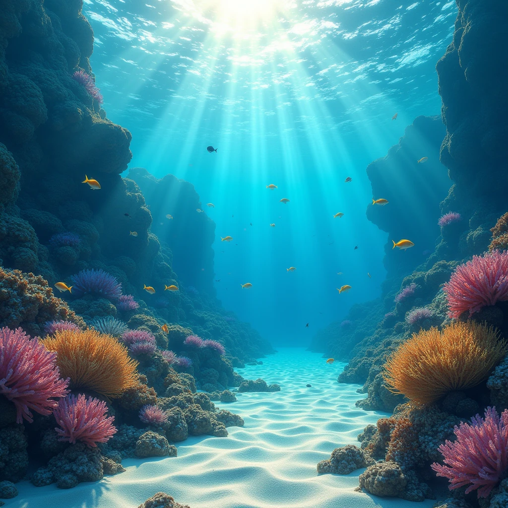 a romantic setting under the sea with no characters