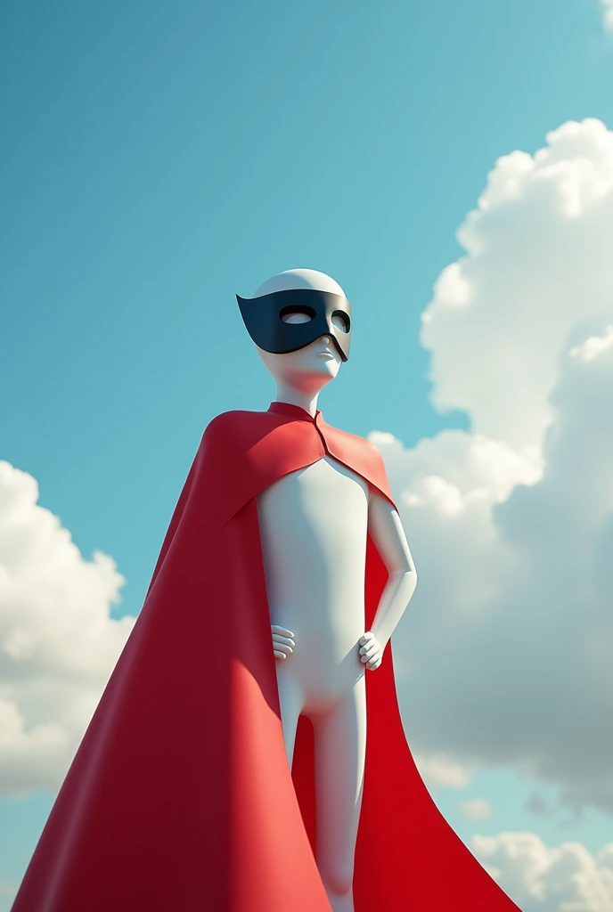 A bottle of oseltamivir with a superhero cape and mask.