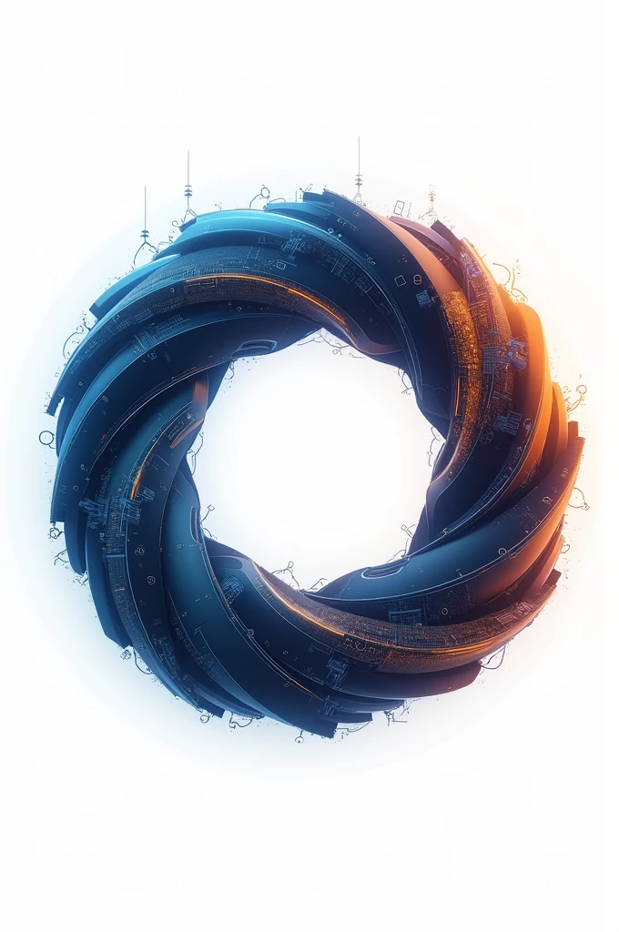 White background
Circular logo for a technology company Technology、advanced、Future、AI big breasts、Digital、cool、cool、
Heavy-duty technology=With a sense of advancement and futurity、A logo with a cyber motif、Close-up, Behance Art, Octane 8, Painted in color on a white background, Adobe Illustrator Art, Cinema 4D Colorful Rendering, Official artwork, colourful artwork, Multicolor vector art, Arcan Nea, カラフルなDigitalアート, Official illustrations, Colorful paint swirl, promotional artwork, Trending on Behance HD、
Dark blue, light blue and a little orange logo