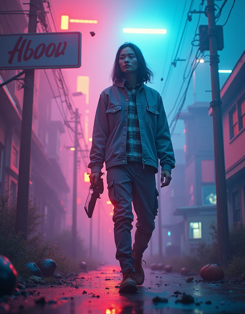 deconstruction of self, hyperrealistic surrealism, dreamscape, award winning masterpiece with incredible details, zhang kechun, a surreal vaporwave , liminal space, highly detailed, Extremely detailed futuristic, Cleveland Ohio, cinematic ,rim lighting ,octane render, wvebg1