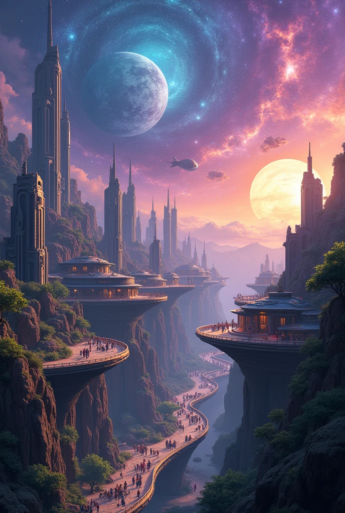 A small city Landscapes in space