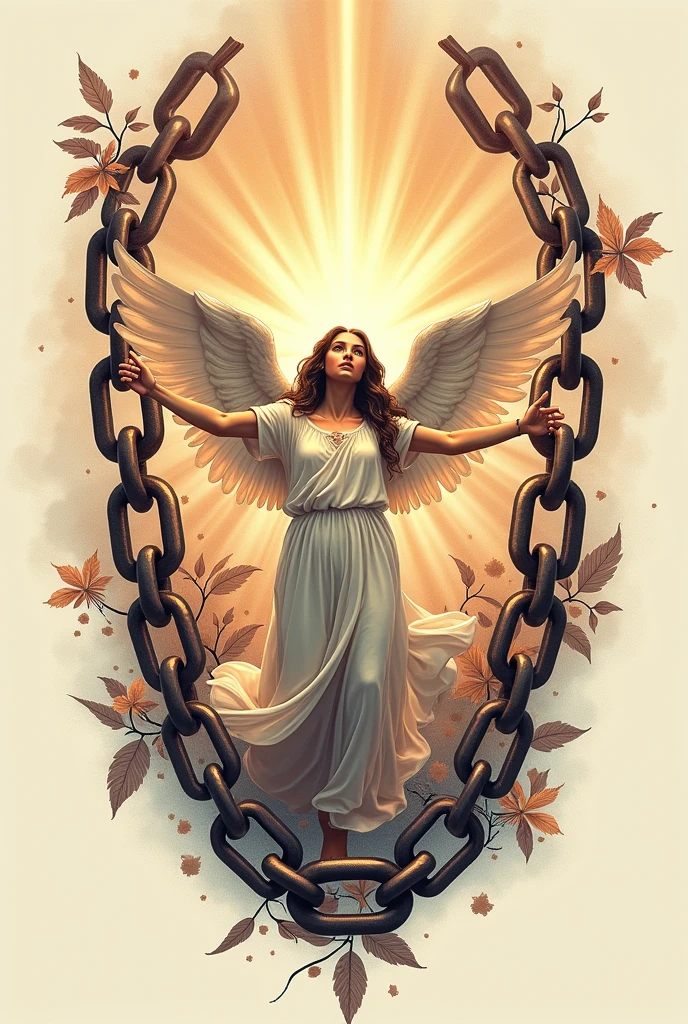 Chat, please create a christian tattoo decal about breaking the chains