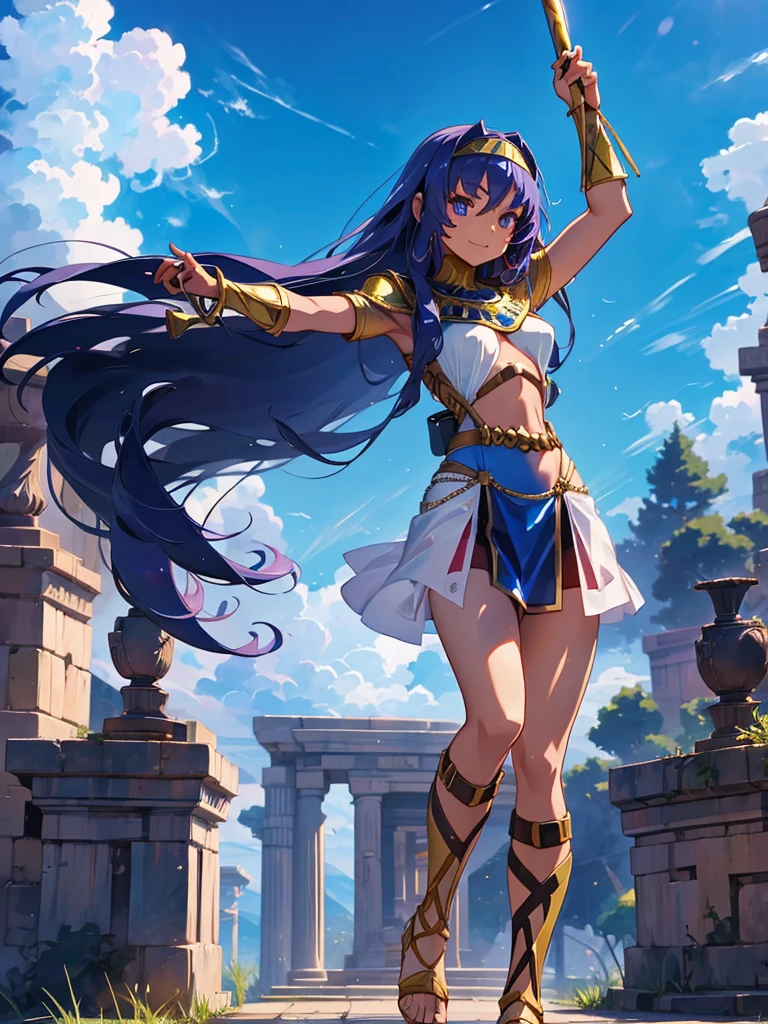 , Anime Style, whole body, alone, Stylish Gladiator Girl, I have a rapier,Standing in the Wilderness,