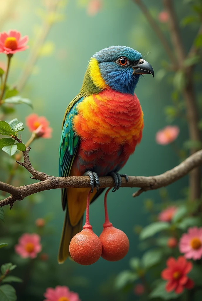 I would like to see a bird with 2 huge testicles