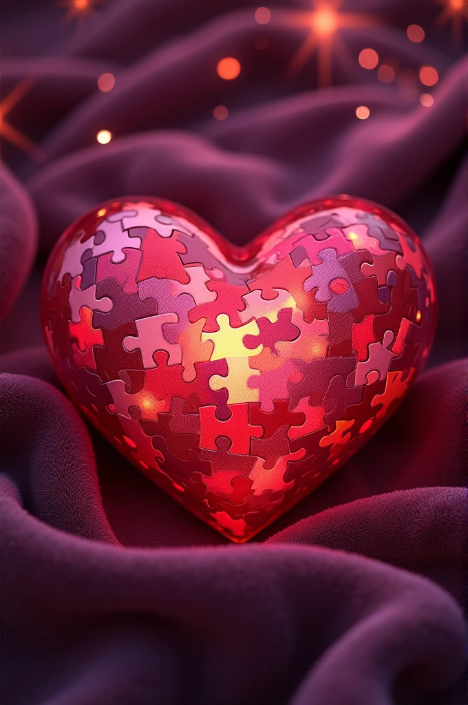 A heart-shaped puzzle piece
