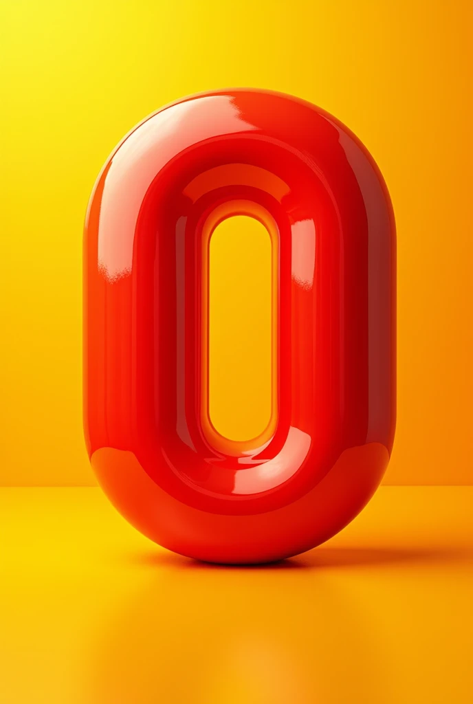 Create two images with the number 0 both red with a yellow-orange background