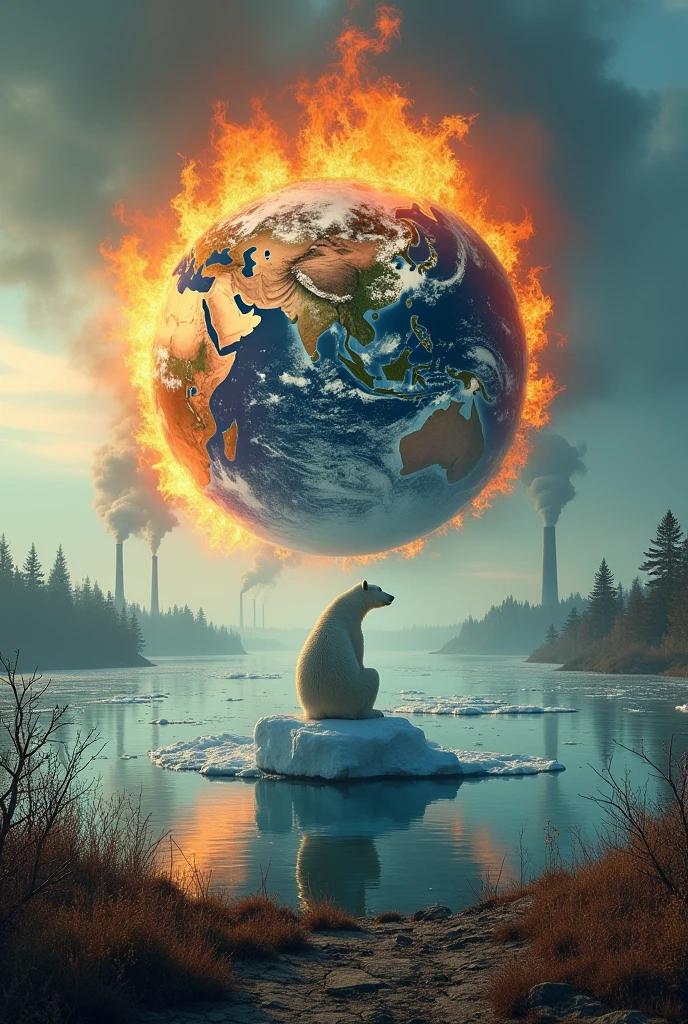 Global warming symbol image