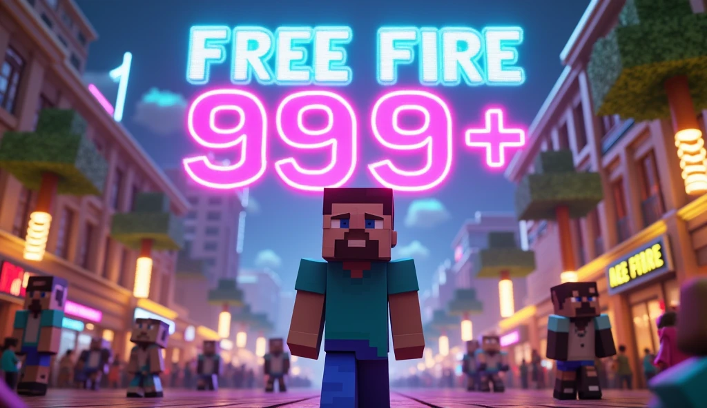 Free Fire 999+ network see Minecraft Steve OmG Reaction 