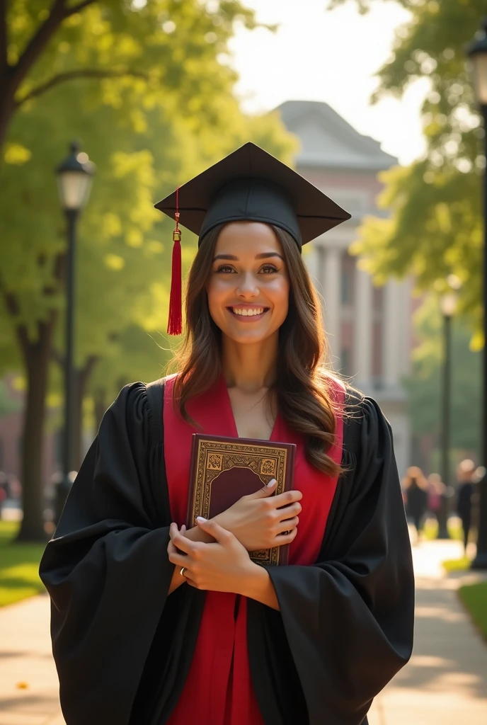 there is a woman in a graduation gown holding a book, student, 9 k, 9k, sha xi, graduation photo, promo image, group photo, background image, promotional render, official, post graduate, 2 0 2 0 s promotional art, advertising photo, movie promotional image, official artwork, by Ni Yuanlu, cai xukun, commercial banner